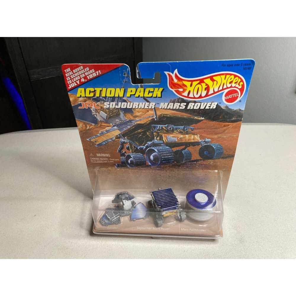 Hot Wheels 1996 Action Pack JPL Sojourner Mars Rover New on Card